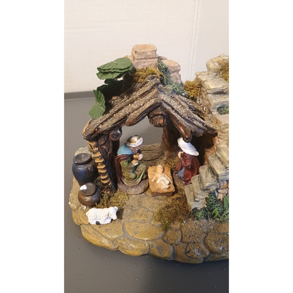 Nativity Scene Tabletop Decor Earth Tones Good Light Up 2706-25 - Picture 2 of 12